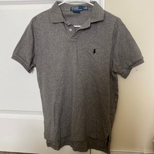 Polo by Ralph Lauren dark gray short sleeve polo shirt. Size Mens medium.